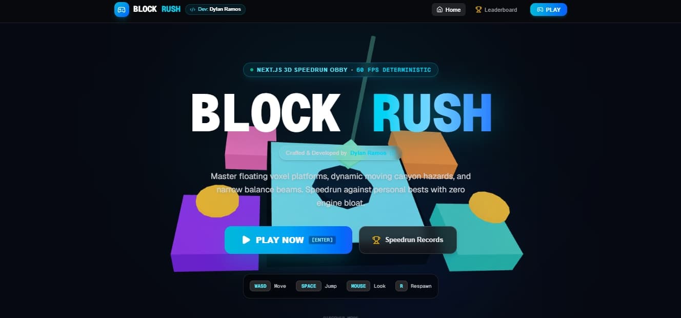 Block Rush — 3D Speedrun Obby preview